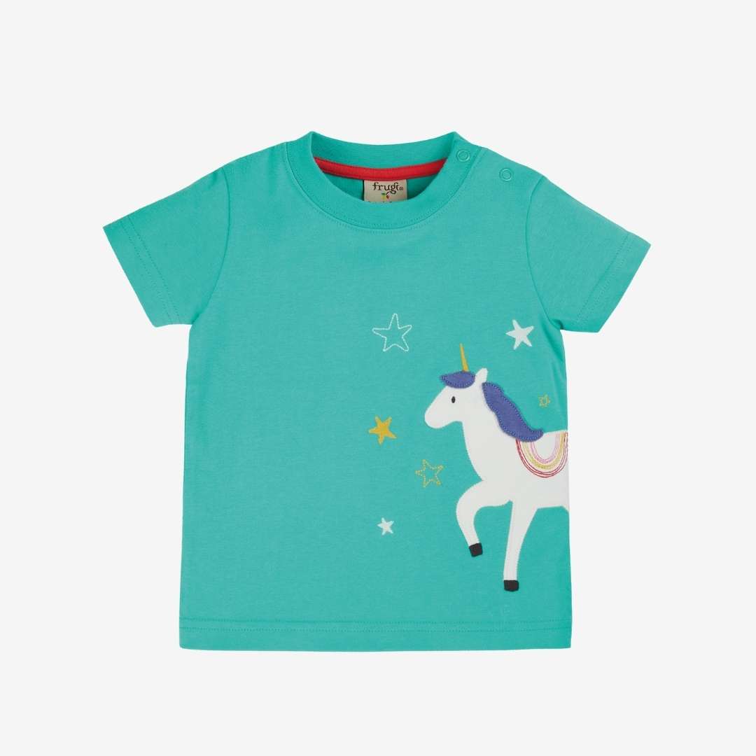 Frugi, Avery Applique Top Cosmic Unicorn, 12-18 Months TTS206PQU/6
