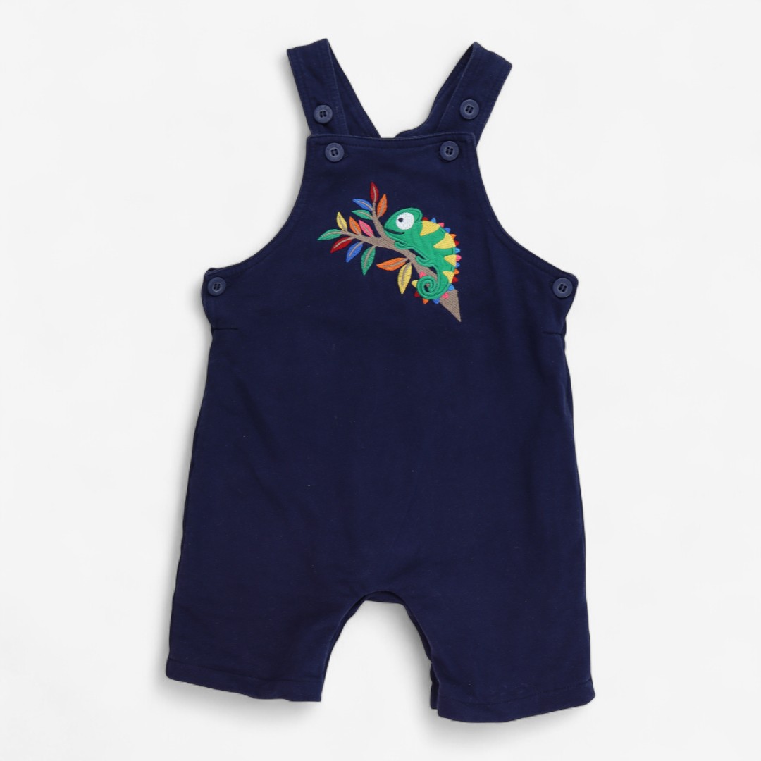 Main Jojo Maman Bébé, Dungarees Jersey Chameleon Applique, 6-12 Months F36D39F72CA3/1 image
