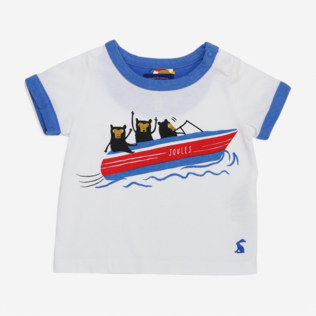 Joules, T-Shirt Short Sleeve Things On A Speedboat, 3-6 Months 1F5691AEC464/1